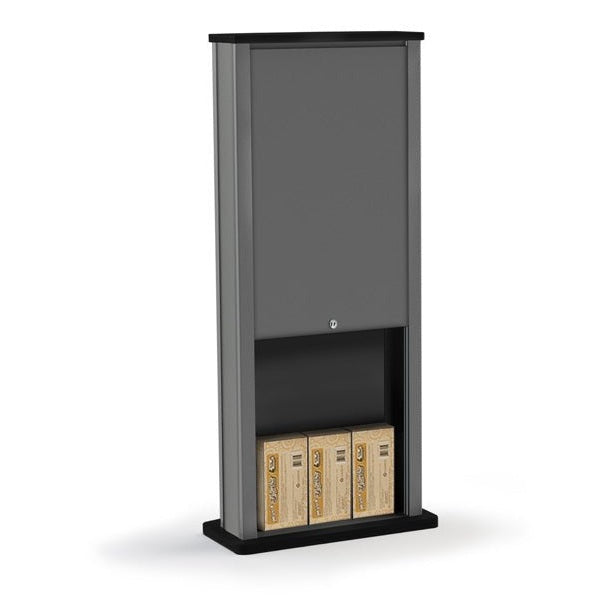 Series 900 Standard Infection Control Kiosk, Wood Grain Finish - Braeside Displays