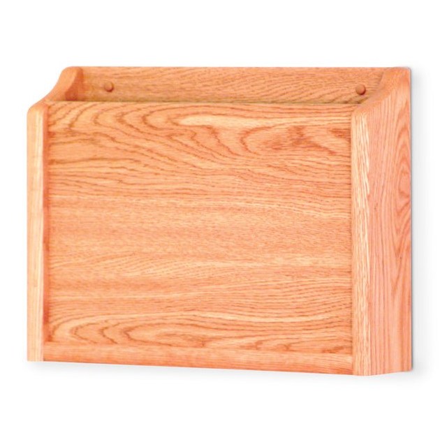 SINGLE POCKET HIPAA COMPLIANT WOODEN WALL MOUNT FILE AND CHART HOLDER - Braeside Displays