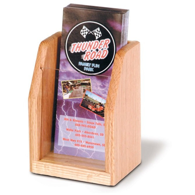 SINGLE POCKET WOODEN LITERATURE COUNTER DISPLAY - Braeside Displays