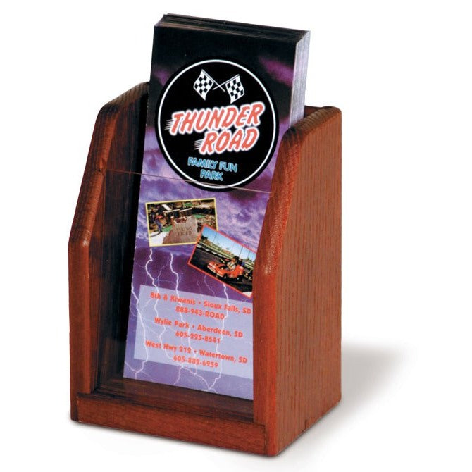 SINGLE POCKET WOODEN LITERATURE COUNTER DISPLAY - Braeside Displays