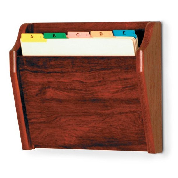 SINGLE POCKET WOODEN WALL MOUNT FILE AND CHART HOLDER - Braeside Displays