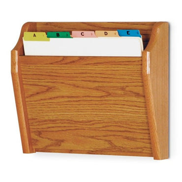 SINGLE POCKET WOODEN WALL MOUNT FILE AND CHART HOLDER - Braeside Displays