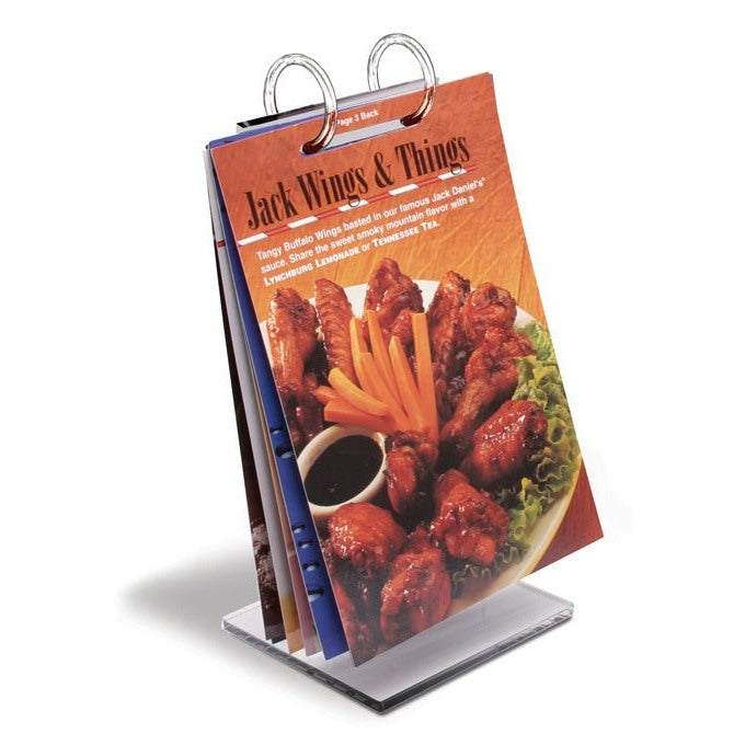 Tabletop Menu Flip Chart, Narrow Ring - Braeside Displays