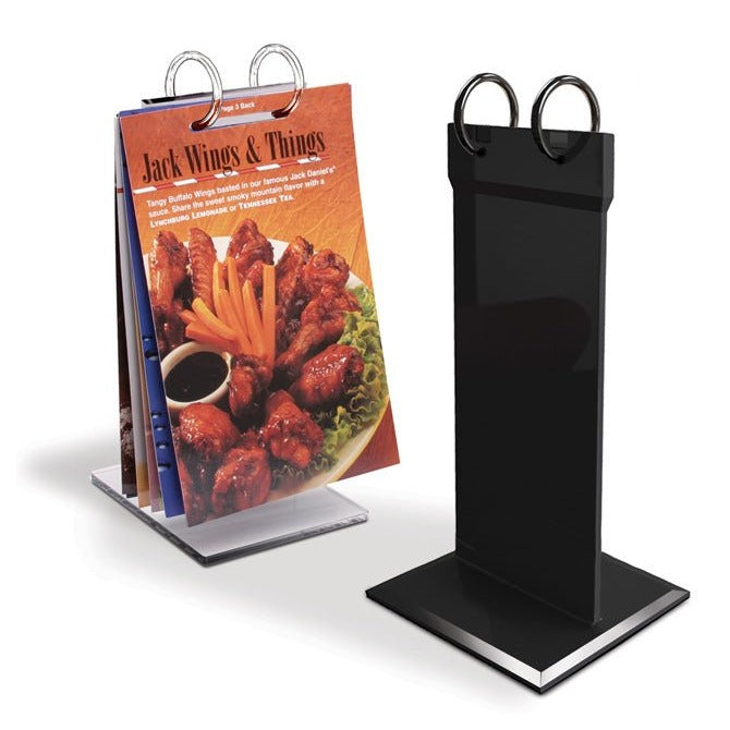 Tabletop Menu Flip Chart, Narrow Ring - Braeside Displays