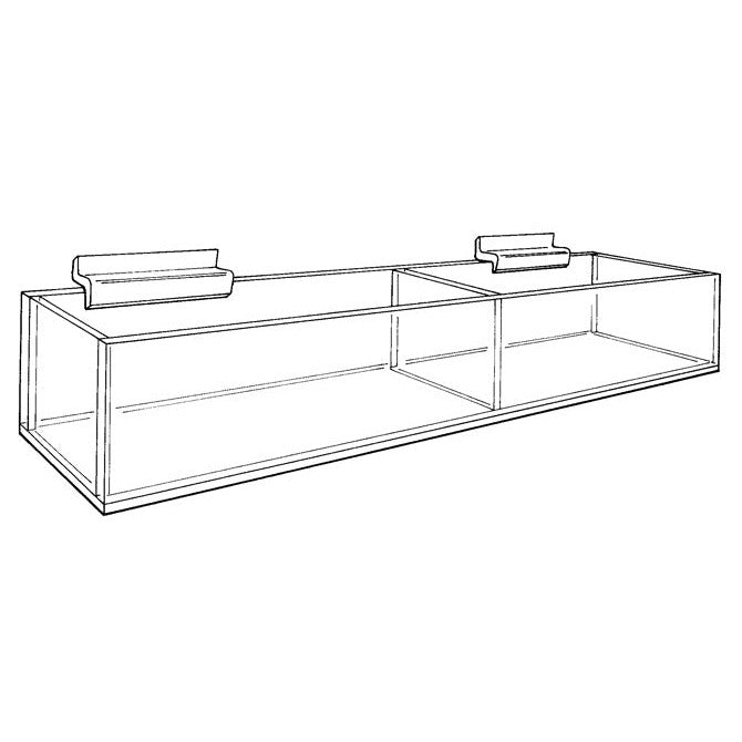 Two Compartment Slatwall Bin - Braeside Displays