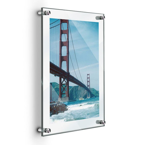 acrylic poster floor display, plexi poster frame, brochure holder