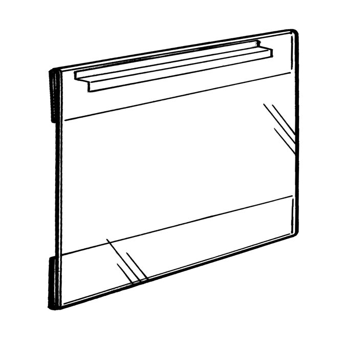 11" x 8-1/2" Side Loading Acrylic Slatwall Frame - Braeside Displays