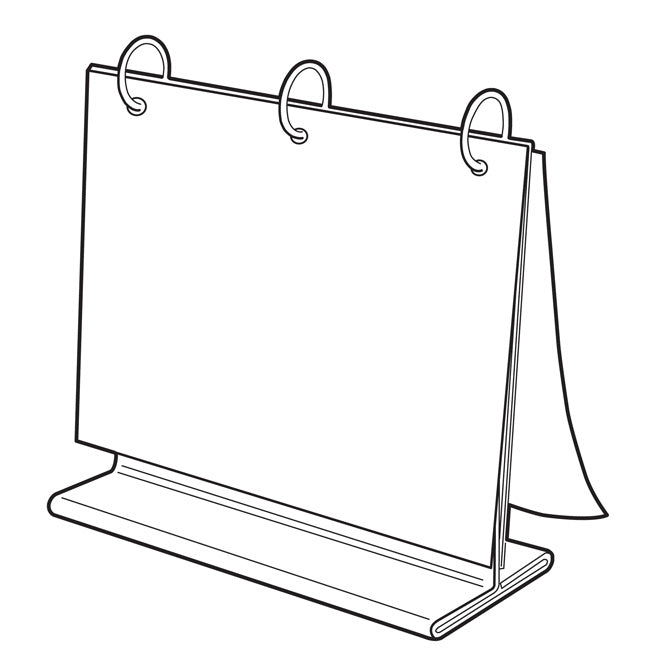 11" x 8-1/2" Tabletop Flip Chart T-Style - Braeside Displays