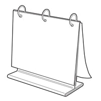 11" x 8-1/2" Tabletop Flip Chart T-Style - Braeside Displays