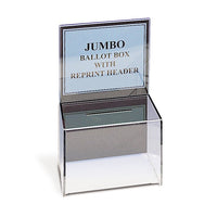 11" x 8" Jumbo Acrylic Ballot Box - Braeside Displays