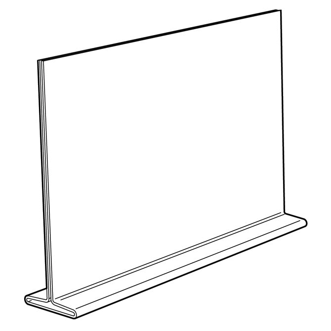14" X 11" ACRYLIC TOP LOADING DOUBLE SIDED SIGN HOLDER - Braeside Displays