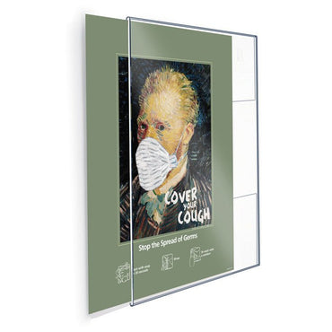 Aarco Products Silver Aluminum 2 Sided Boaster Poster Holder For 22 X 28  Poster - 22-1/4W X 63H