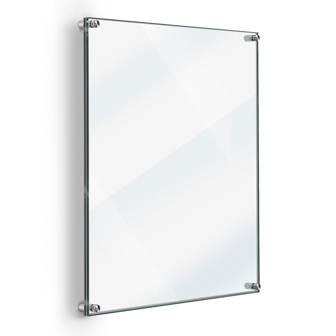 18" X 24" DELUXE ACRYLIC STANDOFF WALL FRAME, CLEAR - Braeside Displays