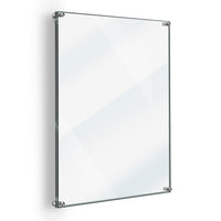 22" X 28" DELUXE ACRYLIC STANDOFF WALL FRAME, CLEAR - Braeside Displays