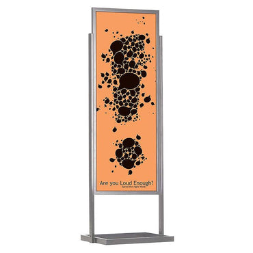 Menu & Poster Display Stand w/BRASS Frame 30H x 22W - Neon
