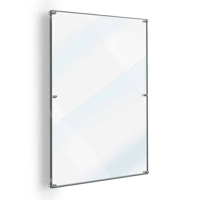 24" X 36" DELUXE ACRYLIC STANDOFF WALL FRAME, CLEAR - Braeside Displays