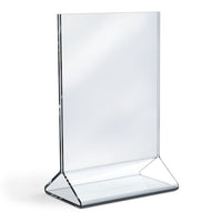 3-1/2" X 5" ACRYLIC TOP LOADING DOUBLE SIDED SIGN HOLDER - Braeside Displays