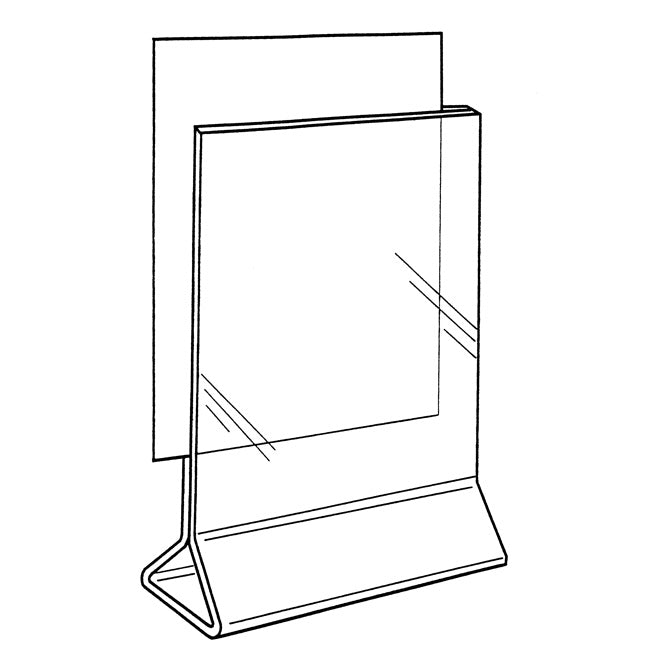 3-1/2" X 5" ACRYLIC TOP LOADING DOUBLE SIDED SIGN HOLDER - Braeside Displays