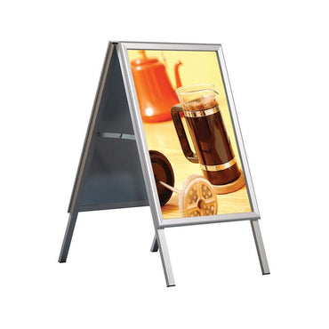 M&T Displays Street SignPro without Lens Protective Cover, 24x36 Inch Poster  Black Double Sided Sandwich Board Folding A-Frame Sidewalk Curb Sign  Portable Menu Display for Restaurant Cafe (10 pack) 