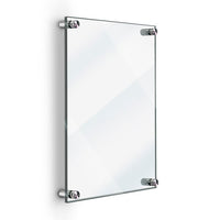 4" X 6" DELUXE ACRYLIC STANDOFF WALL FRAME, CLEAR - Braeside Displays