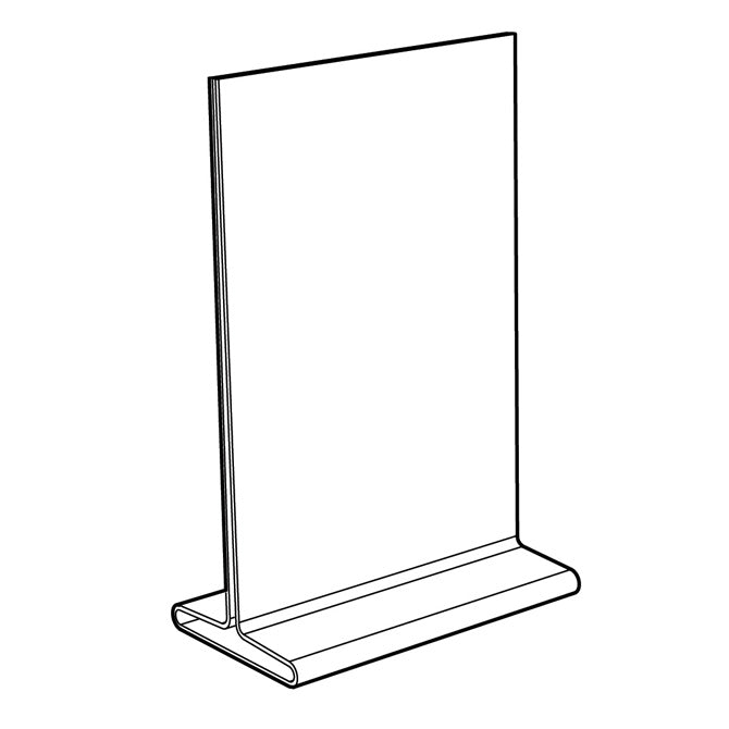 5-1/2" X 8-1/2" ACRYLIC TOP LOADING DOUBLE SIDED SIGN HOLDER - Braeside Displays