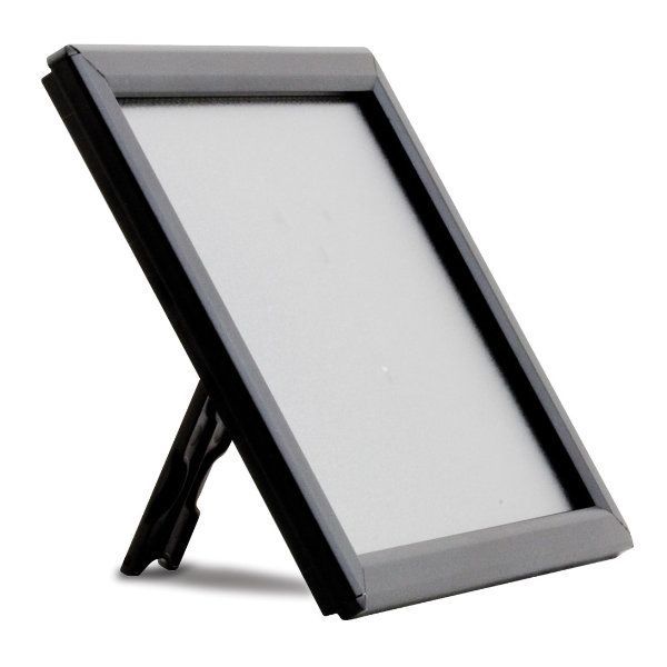 5" X 7" CONVERTIBLE SIGN SNAP FRAME, BLACK, OPTIONAL COUNTER SUPPORT - Braeside Displays