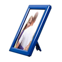 5" x 7" Convertible Sign Snap Frame, Blue, With Counter Support - Braeside Displays