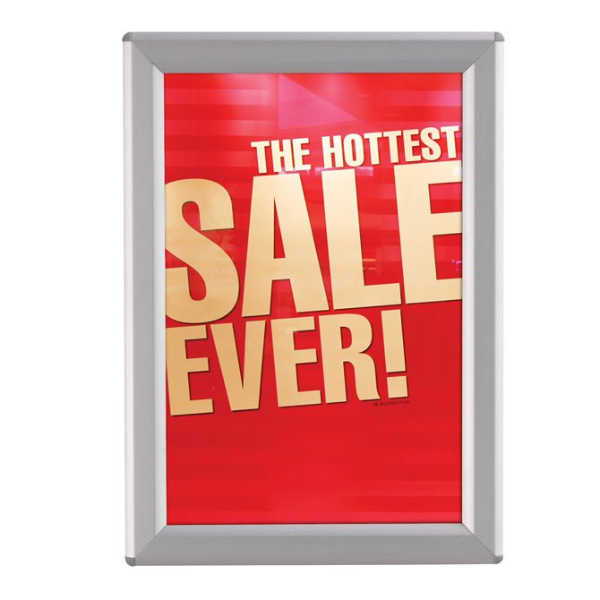 5" X 7" CONVERTIBLE SIGN SNAP FRAME, SILVER, OPTIONAL COUNTER SUPPORT - Braeside Displays