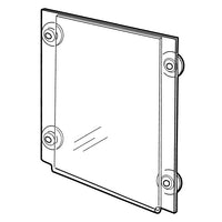 8-1/2" X 11" GLASS MOUNT ACRYLIC SIGN HOLDER - Braeside Displays