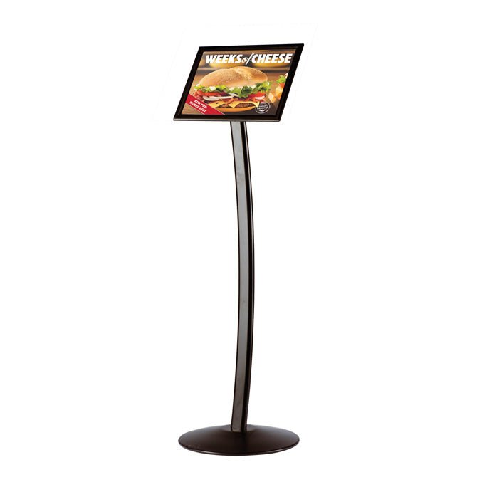 8.5" X 11" Curved Pedestal Sign Stand - Braeside Displays