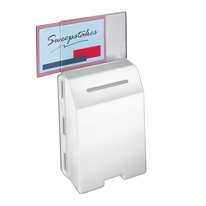8.5" x 11" Molded Ballot Box, White with Small Header - Braeside Displays
