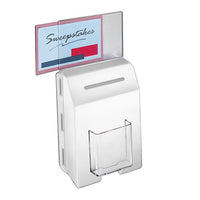 8.5" x 11" Molded Ballot Box, White with Small Header - Braeside Displays