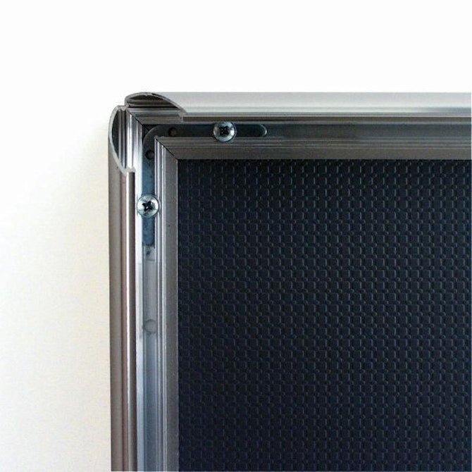 8.5" x 11" Slim Profile Snap Poster Frame, 1" Profile, Stainless Steel Finish - Braeside Displays