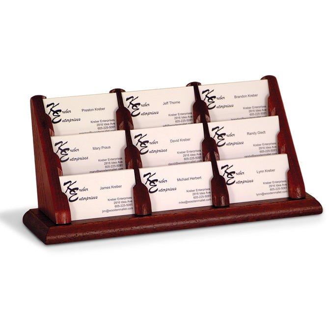 Acrylic 3-Slot Business Card Holder with Snap Base