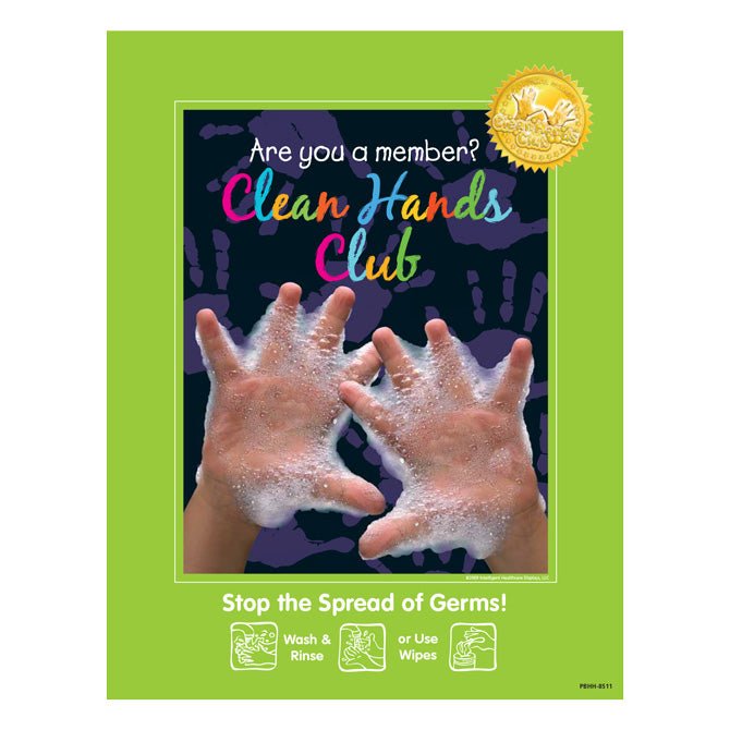 Bubbly Clean Hands Club Posters - Braeside Displays