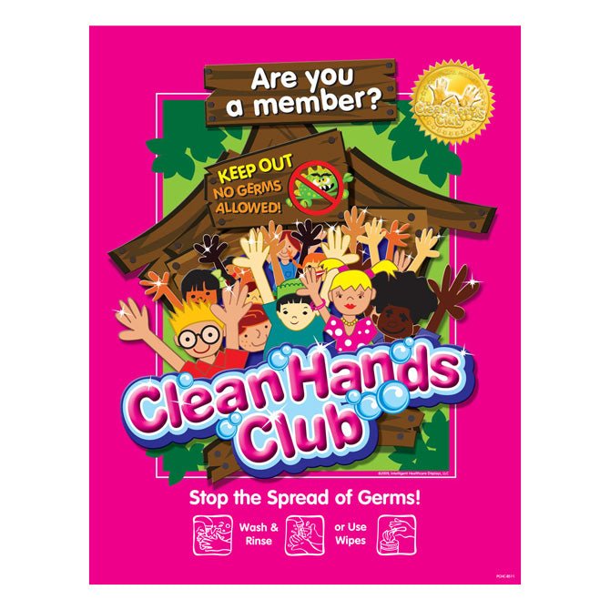 Clubhouse Clean Hands Club Posters - Braeside Displays