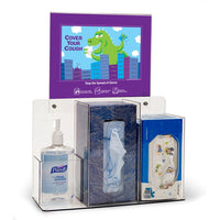 Compact Respiratory Hygiene Dispenser Station - Braeside Displays