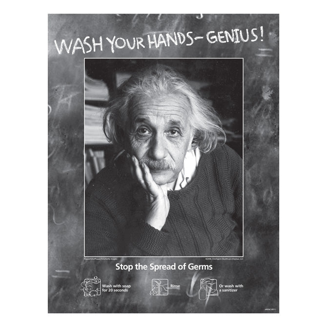 Einstein Hand Hygiene Posters - Braeside Displays