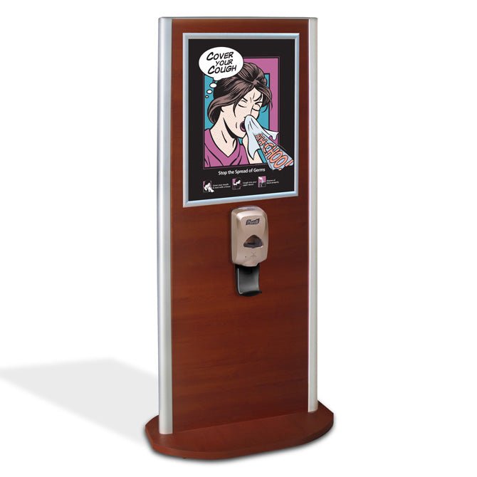 Ravinia Hygiene Station with Touch Free Sanitizer - Braeside Displays