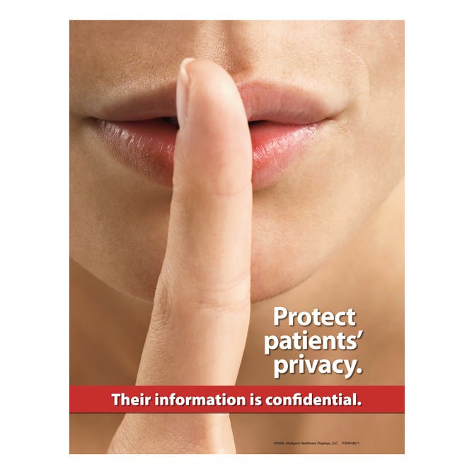 SHHHH HIPAA Compliance Posters - Braeside Displays