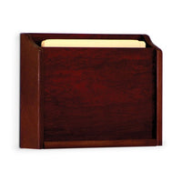 SINGLE POCKET HIPAA COMPLIANT WOODEN WALL MOUNT FILE AND CHART HOLDER - Braeside Displays