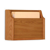 SINGLE POCKET WOODEN EXTRA DEEP WALL MOUNT FILE AND CHART HOLDER - Braeside Displays