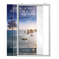 Slide-In Poster Frame, 24" x 36", Silver, Double Sided - Braeside Displays