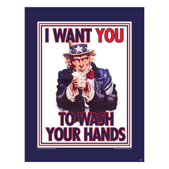 Uncle Sam Hand Hygiene Posters - Braeside Displays
